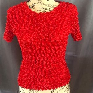 Magic Bubbles Popcorn OS Red Short Sleeve Shirt